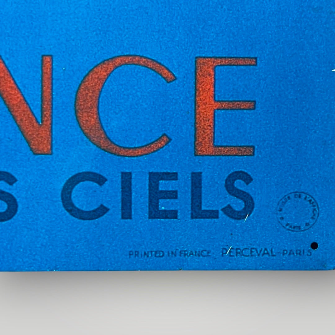Plaque Murale Métallique Air France « Dans Tous les Ciels » Atelier Perceval - Années 90