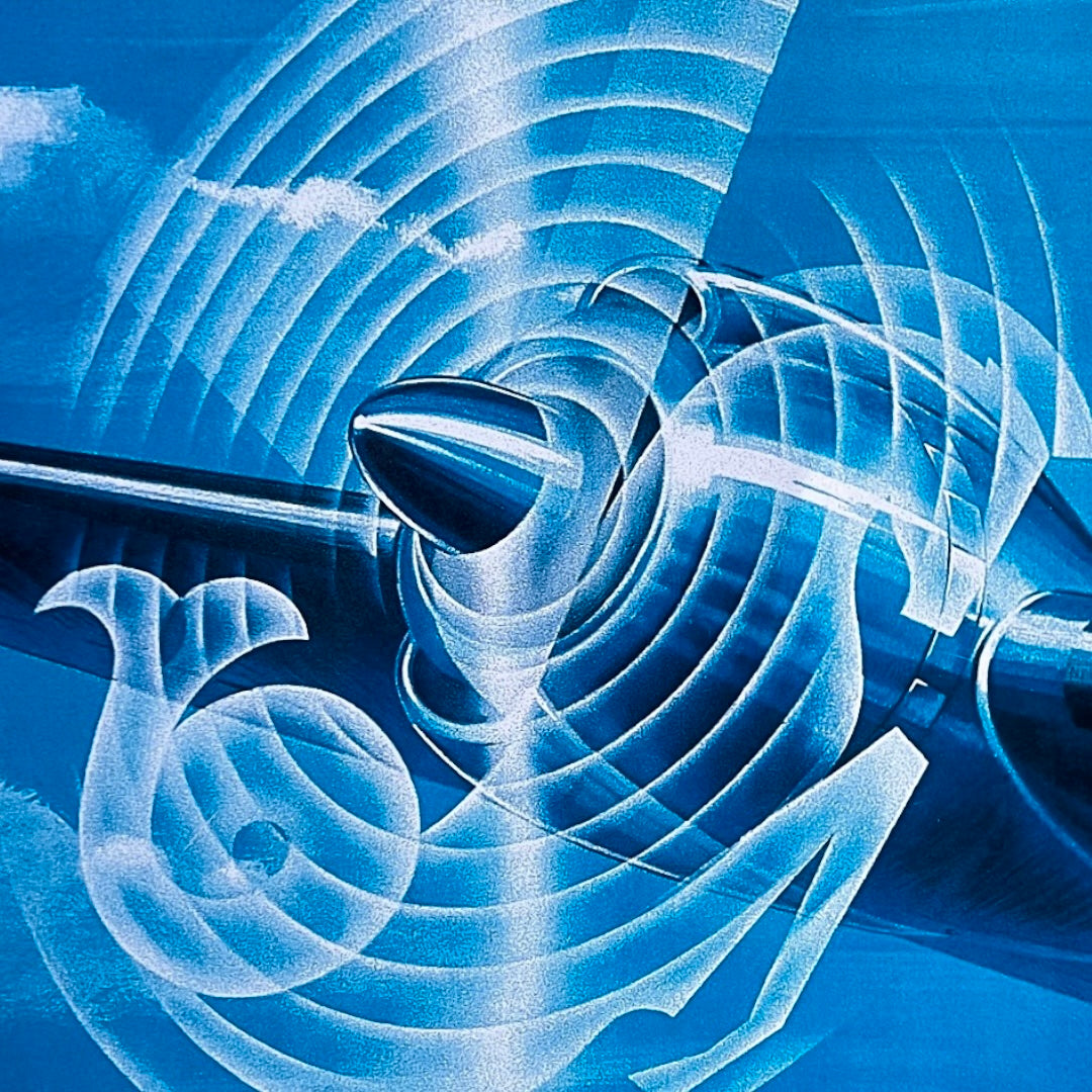 Plaque Murale Métallique Air France « Dans Tous les Ciels » Atelier Perceval - Années 90