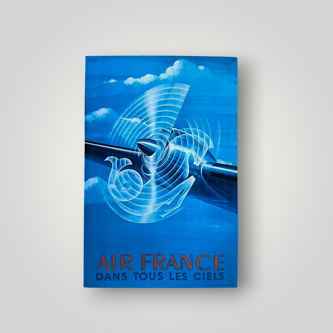 Plaque publicitaire Air France Atelier Perceval années 90