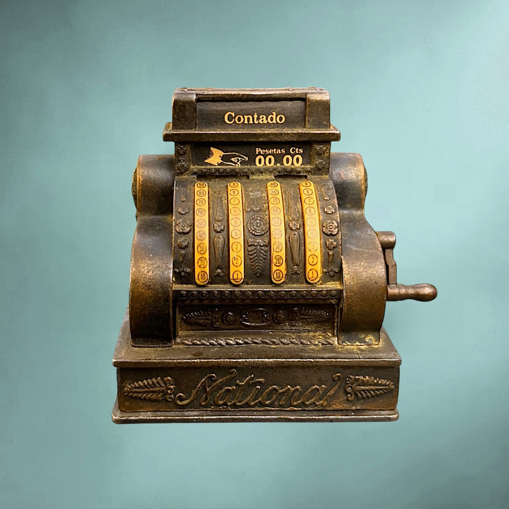 Taille-crayon vintage Play Me métal caisse enregistreuse – Espagne années 60