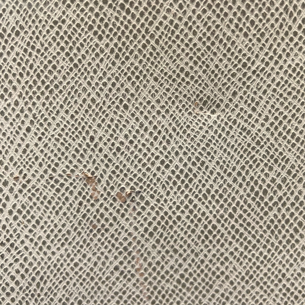 Ancienne Grande Valise Rigide en Carton Gainé Crème Fermoirs Laiton et Clés – Années 50-60