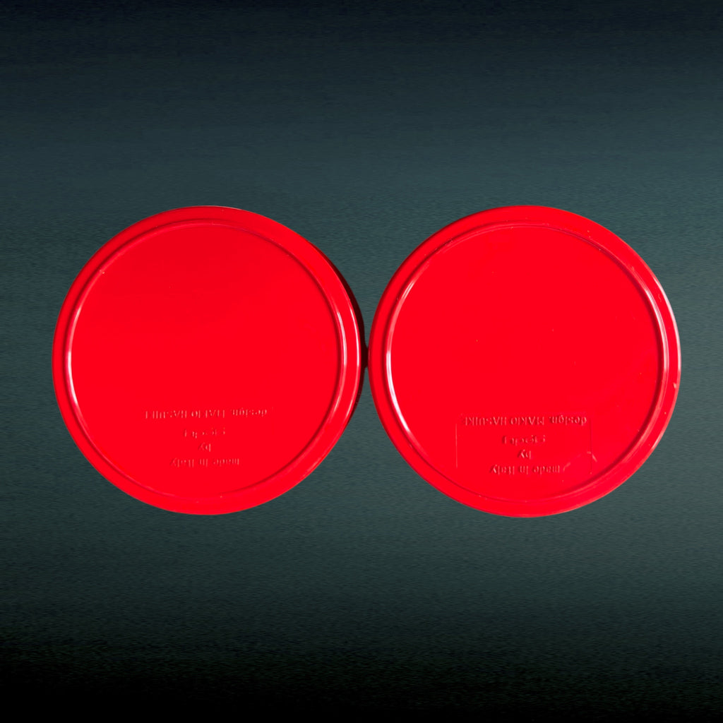 Duo d’Accessoires de Salle de Bain Gedy par Makio Hasuike Rouge – Années 70