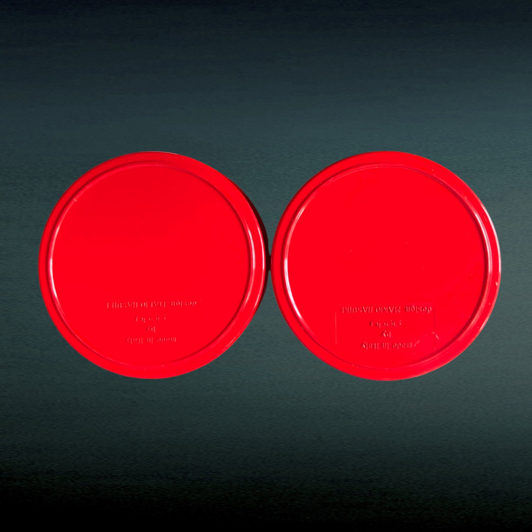 Duo d’Accessoires de Salle de Bain Gedy par Makio Hasuike Rouge – Années 70