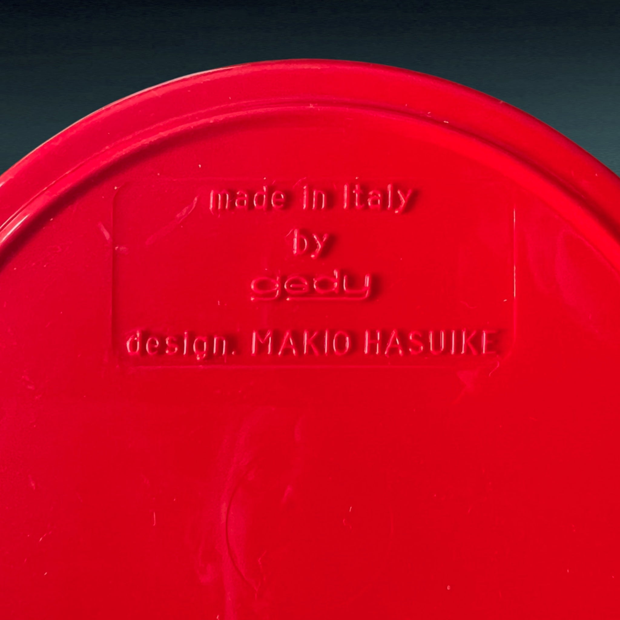 Duo d’Accessoires de Salle de Bain Gedy par Makio Hasuike Rouge – Années 70