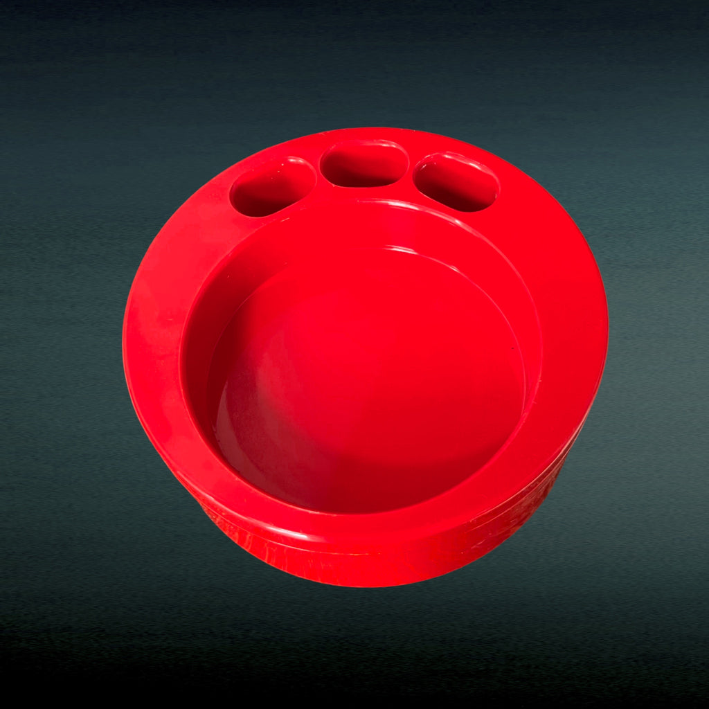 Duo d’Accessoires de Salle de Bain Gedy par Makio Hasuike Rouge – Années 70