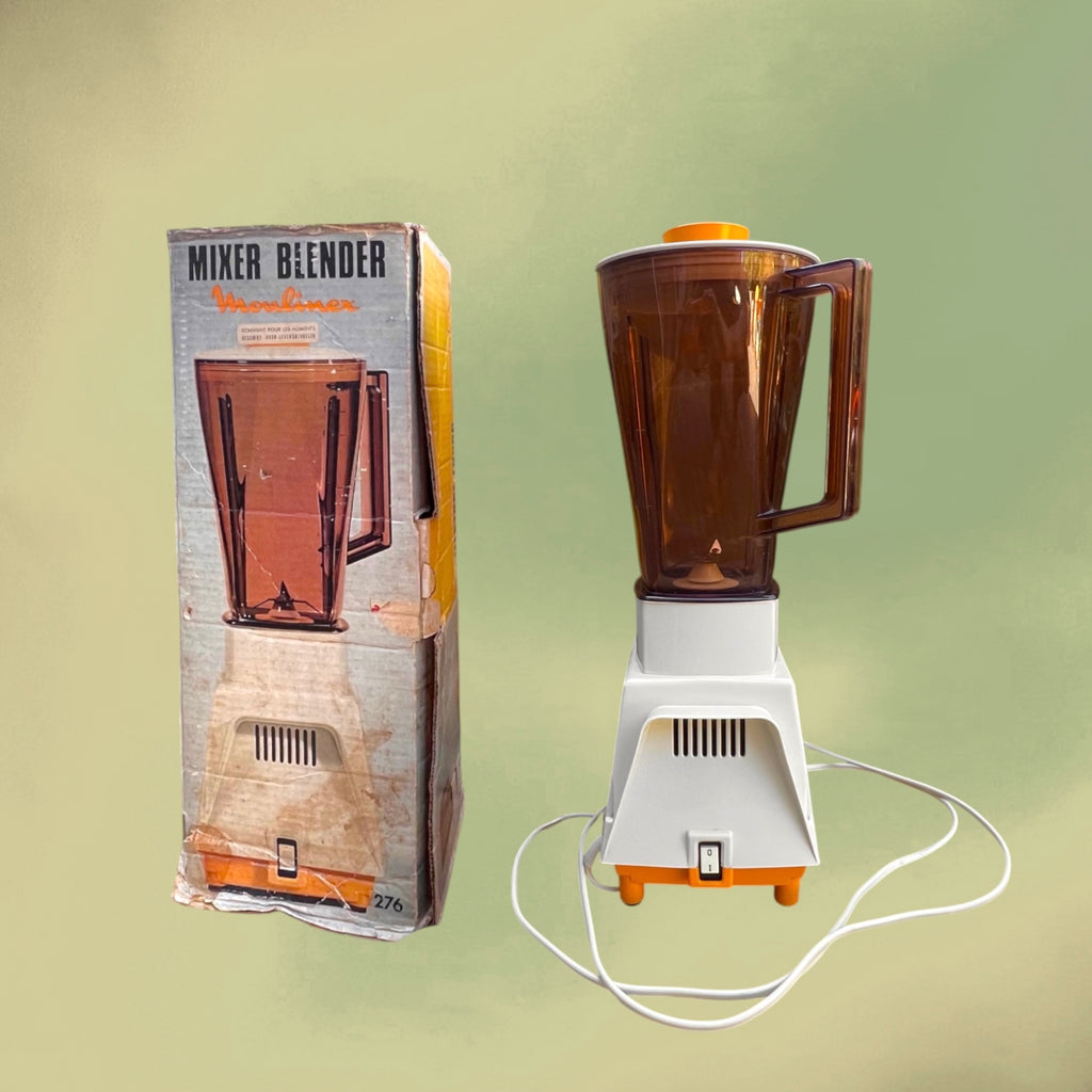 Blender Moulinex Mixer Blender 276 Orange et Marron – Années 70