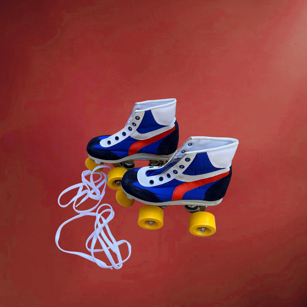 Patins à roulettes Skater pour enfant avec boîte d’origine – Années 1980