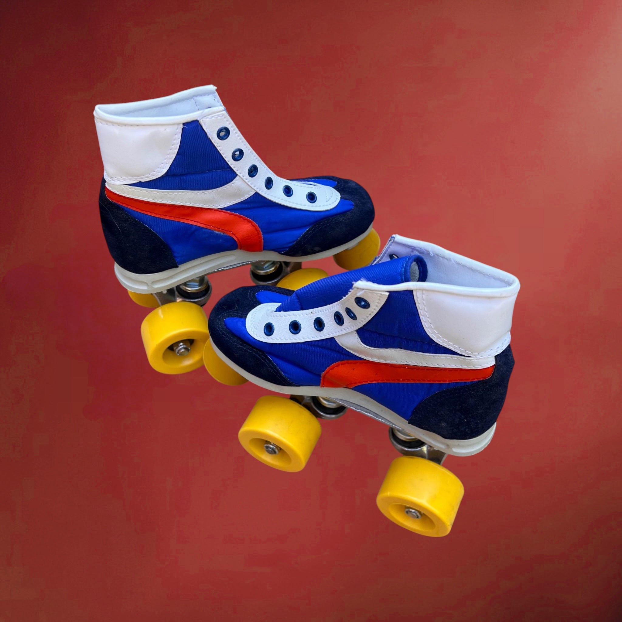 Patins à roulettes Skater pour enfant avec boîte d’origine – Années 1980