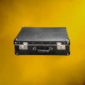 Petite Valise Vintage Noire à Intérieur Pied-de-Poule
