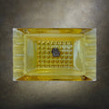 Cendrier Walther Kristallglas en verre jaune – années 1960-1970