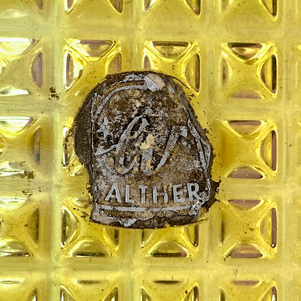 Cendrier Walther Kristallglas en Verre Jaune – Allemagne, Années 1960-1970