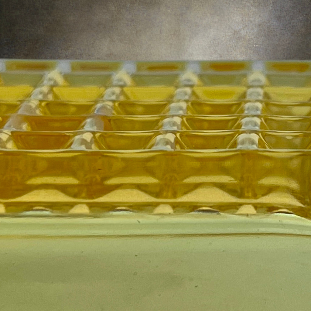 Cendrier Walther Kristallglas en Verre Jaune – Allemagne, Années 1960-1970
