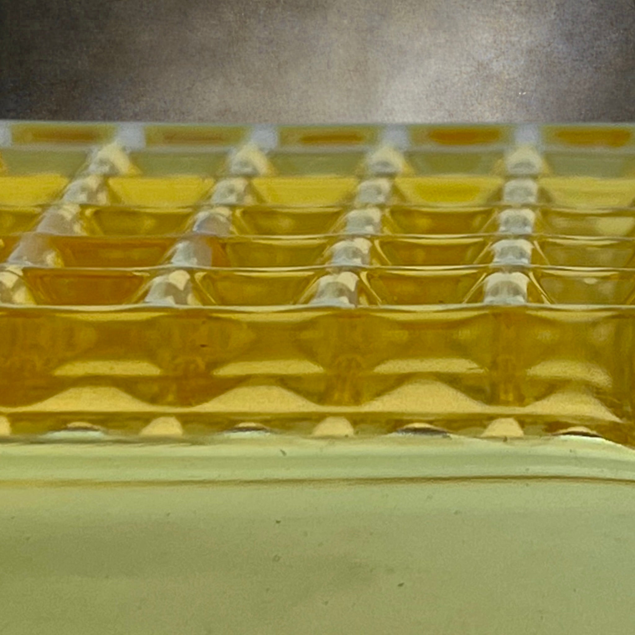 Cendrier Walther Kristallglas en Verre Jaune – Allemagne, Années 1960-1970