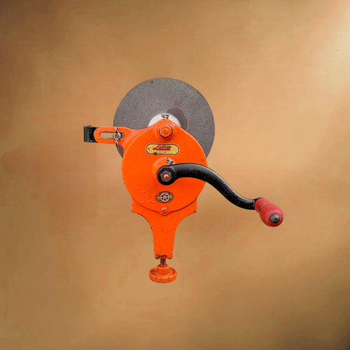 Meuleuse à Manivelle Luther N°416 Orange Industrielle Américaine
