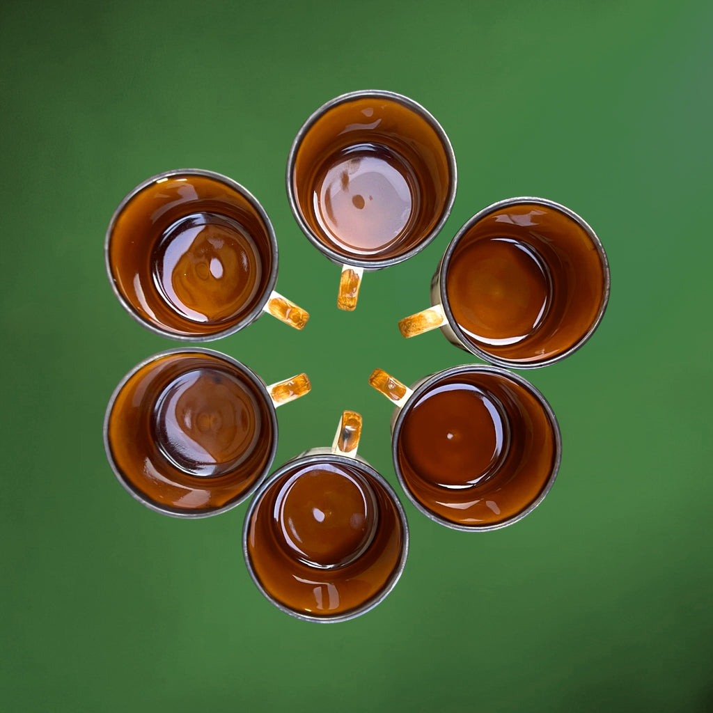 Service à Café Boch La Louvière Bernadette, 6 Tasses et Soucoupes – 1966