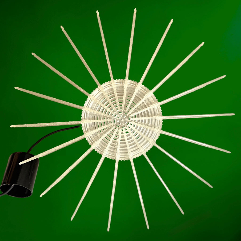 Suspension Allemande Space Age en Aluminium et Plastique Texturé – Années 1970