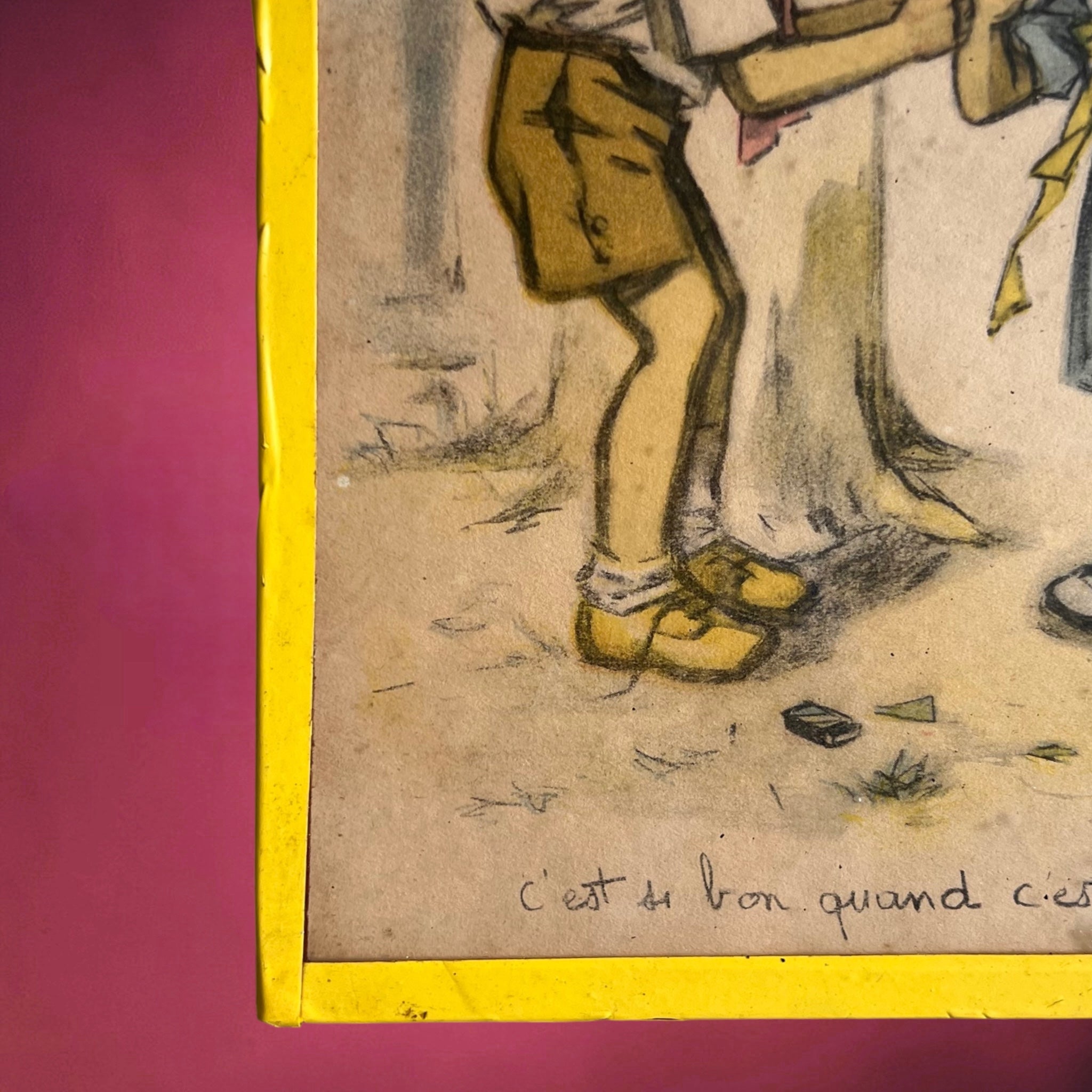 Lithographie Germaine Bouret « C’est bon quand c’est défendu ! » – Années 1940