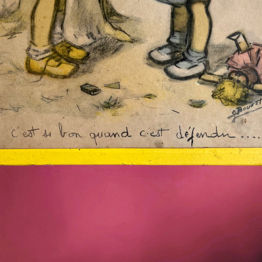 Lithographie Germaine Bouret « C’est bon quand c’est défendu ! » – Années 1940