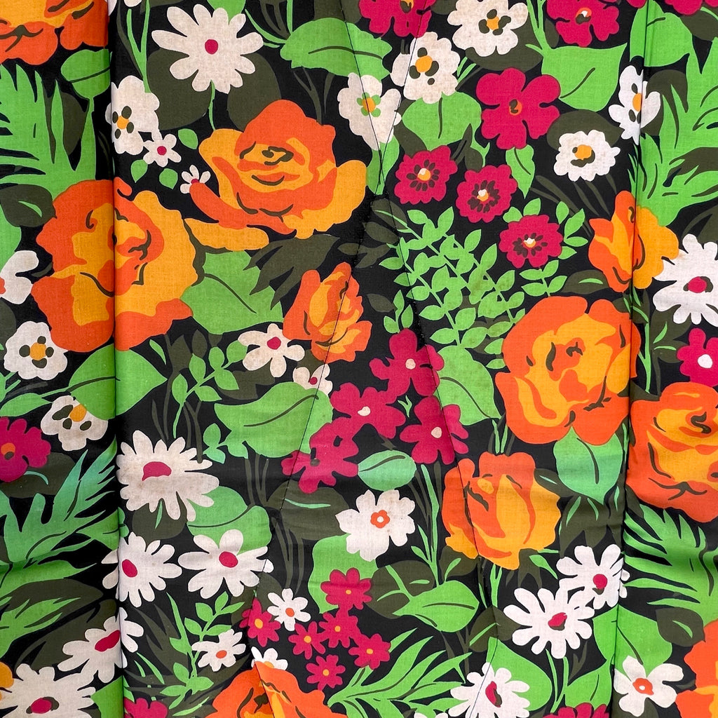 Fauteuil Bain-de-Soleil Pliant Rinco à Décor Floral – Années 1970