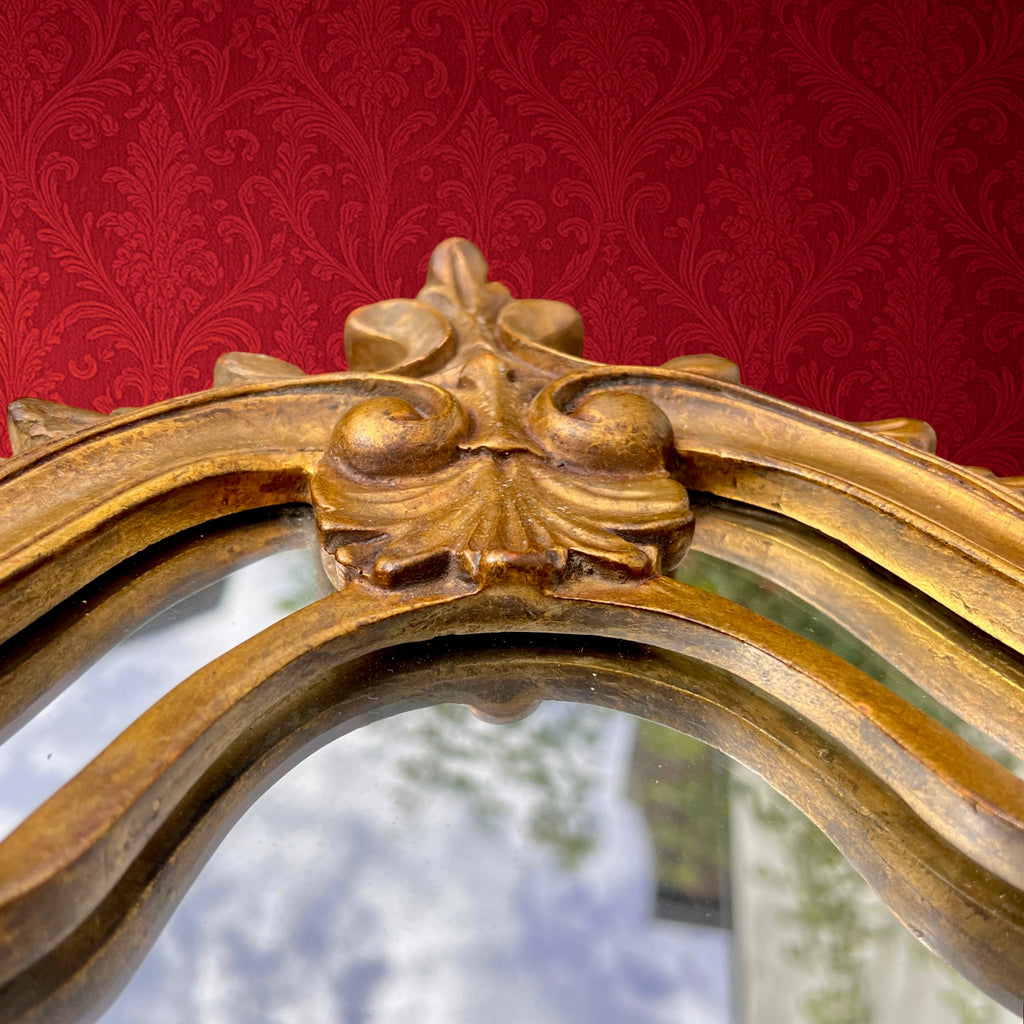 Miroir Mural Doré à Parecloses Style Rococo Louis XV – Années 50-60