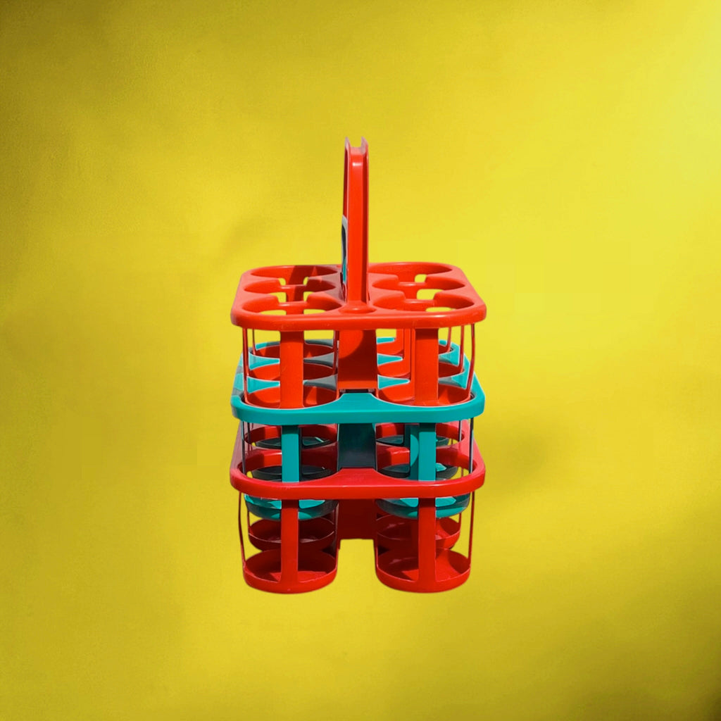 Trio de Porte-Bouteilles en Plastique Curver et Anonymes – Années 70