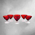 6 Coupes Champagne Boopie Rouge Rubis
