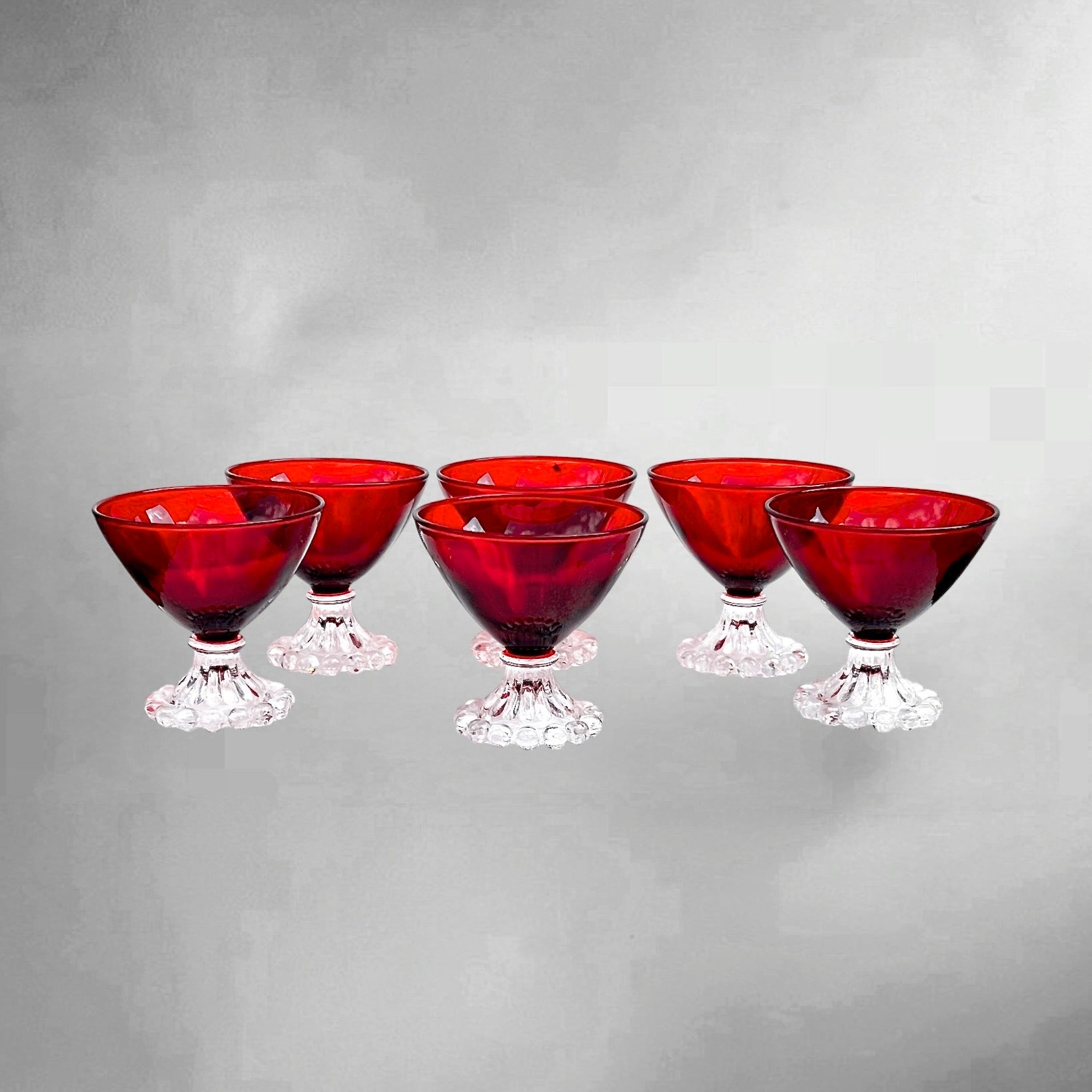 6 Coupes Champagne Boopie Rouge Rubis