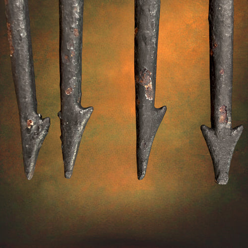 Ancienne Foëne à Anguilles en Fer Forgé à 7 Dents – Fin XIXe / Début XXe Siècle