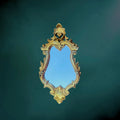 Miroir Mural Rocaille en Résine Dorée – Années 1960-1970