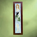 Grand panneau mural vintage en carreaux de céramique peints – Juliette Belarti – années 60