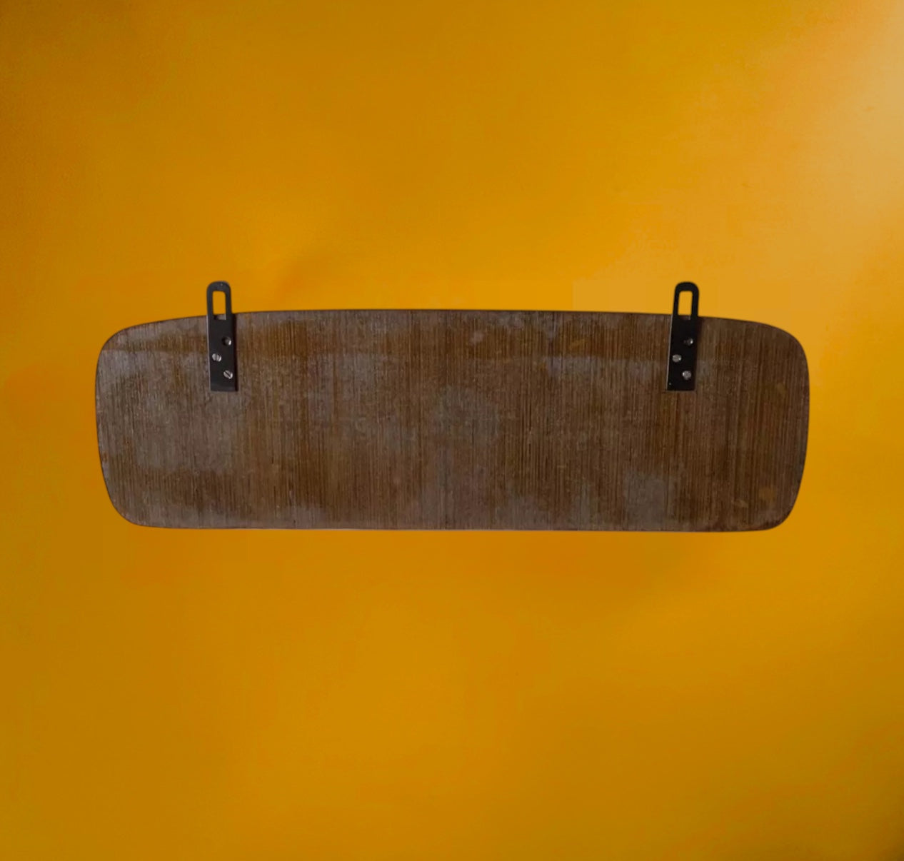 Portemanteau Mural en Bois Laqué Noir et Aluminium – Années 50-60