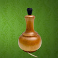pied de lampe vintage bois noyer tourné années 70