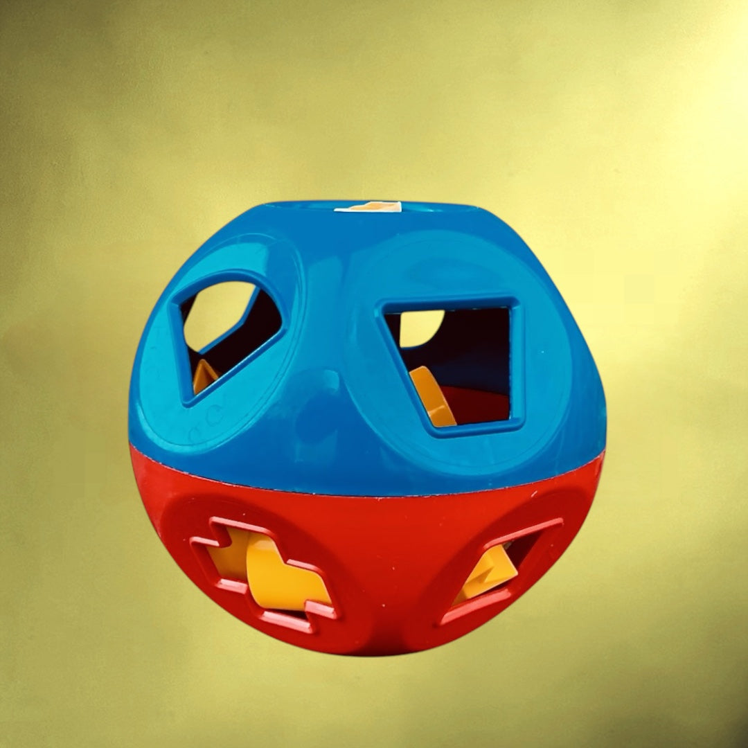 Jouet éducatif vintage Tupperware Shape-O en plastique – boule à formes – années 1970