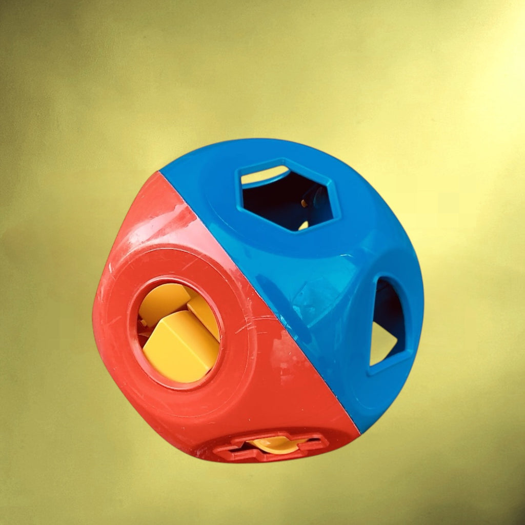 Jouet éducatif vintage Tupperware Shape-O en plastique – boule à formes – années 1970