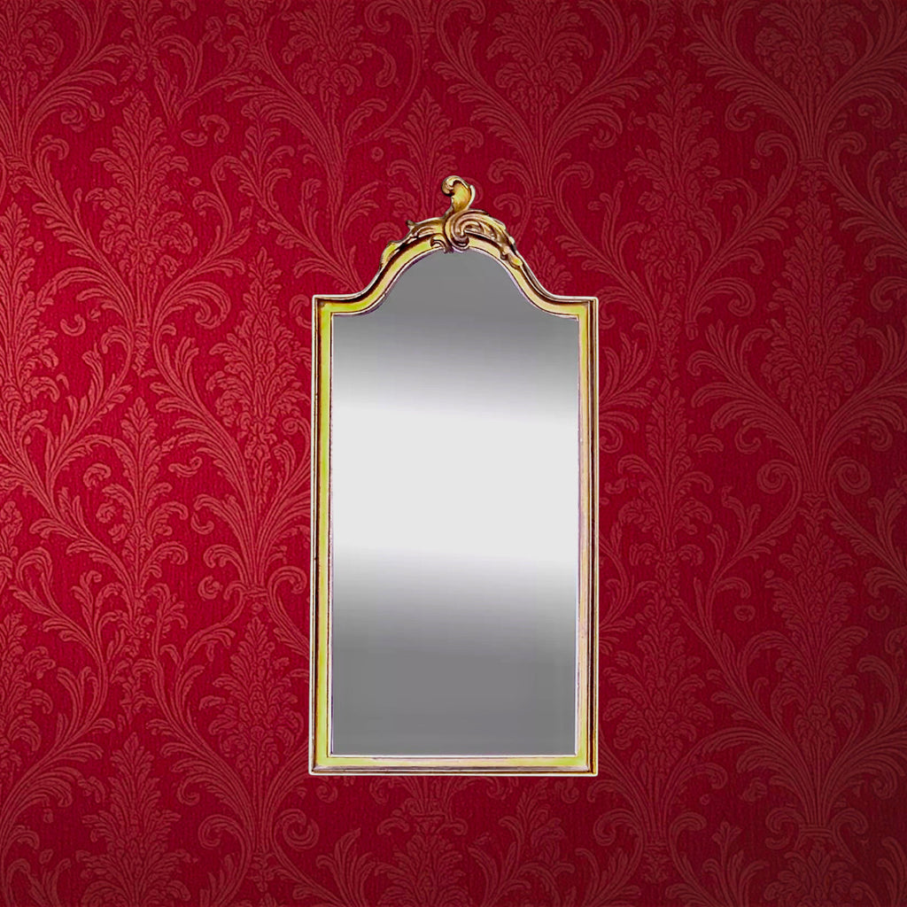 Miroir Mural Deknudt en Résine Dorée – Années 1970