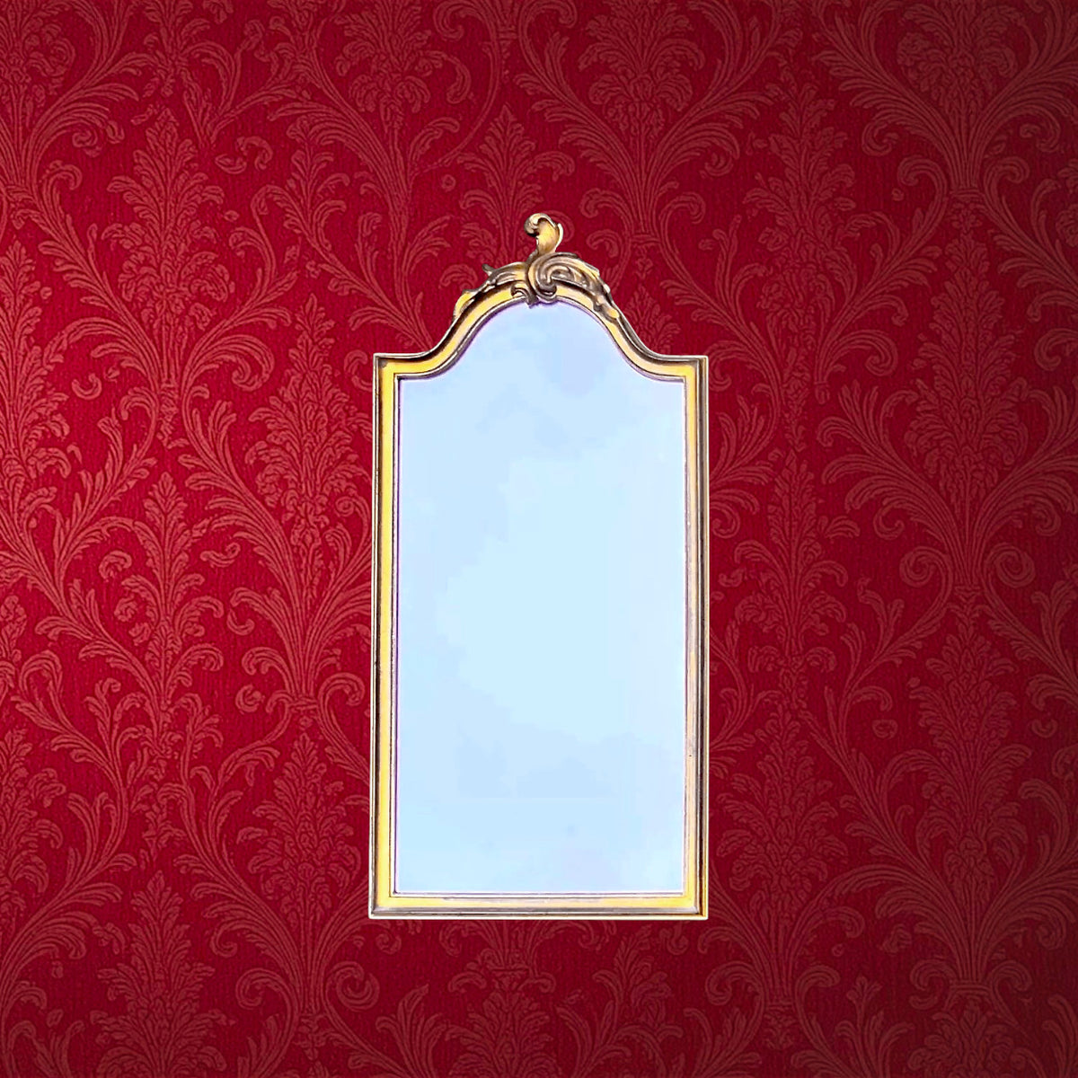 Miroir Mural Deknudt en Résine Dorée – Années 1970