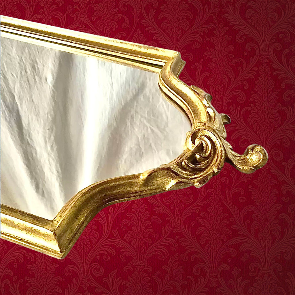 Miroir Mural Deknudt en Résine Dorée – Années 1970