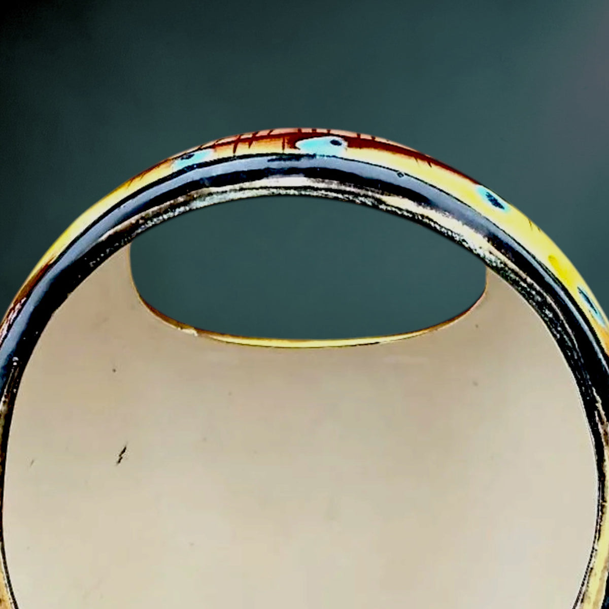 Vase en Faïence Émaillée Hubert Bequet à Double Ouverture – Années 50-60