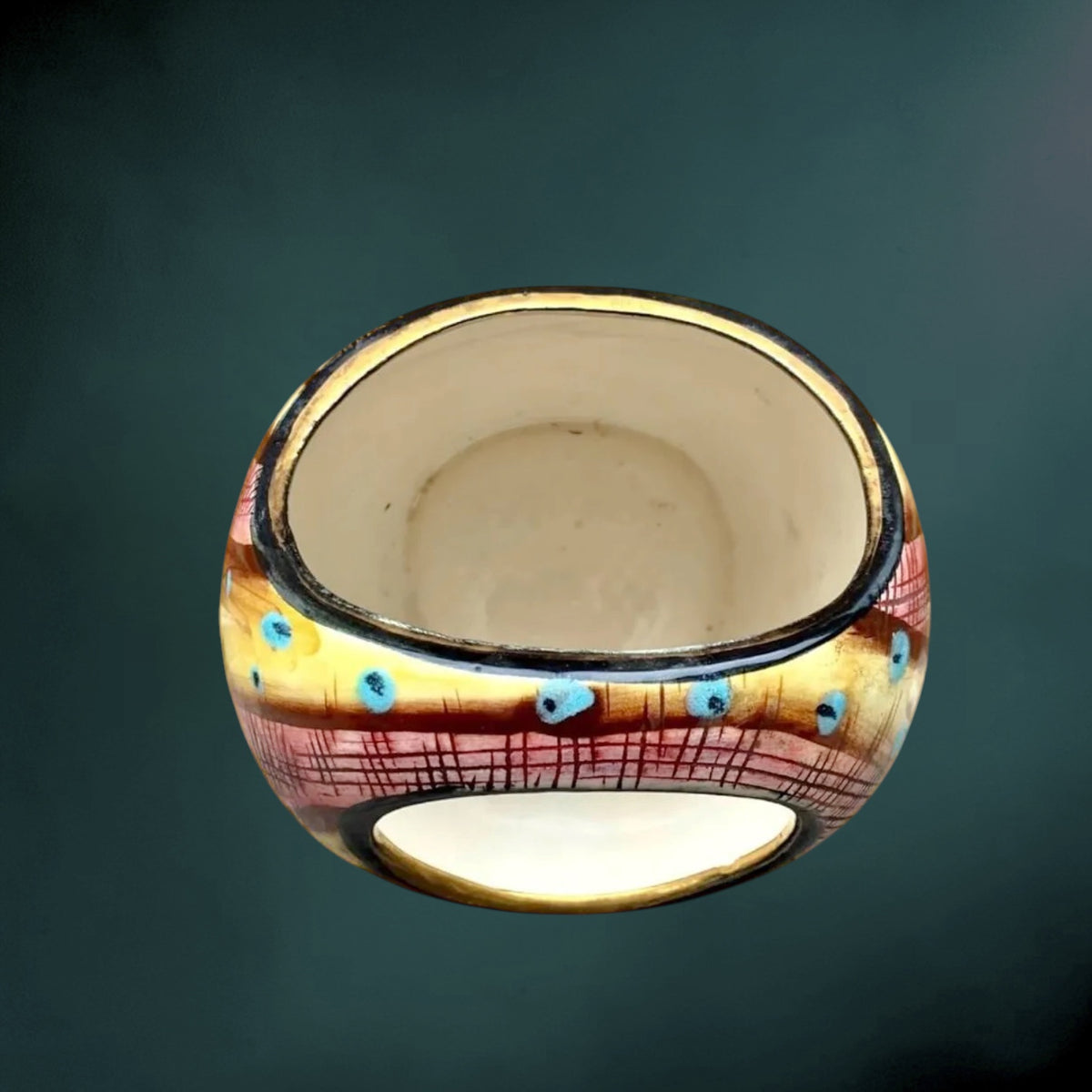 Vase en Faïence Émaillée Hubert Bequet à Double Ouverture – Années 50-60