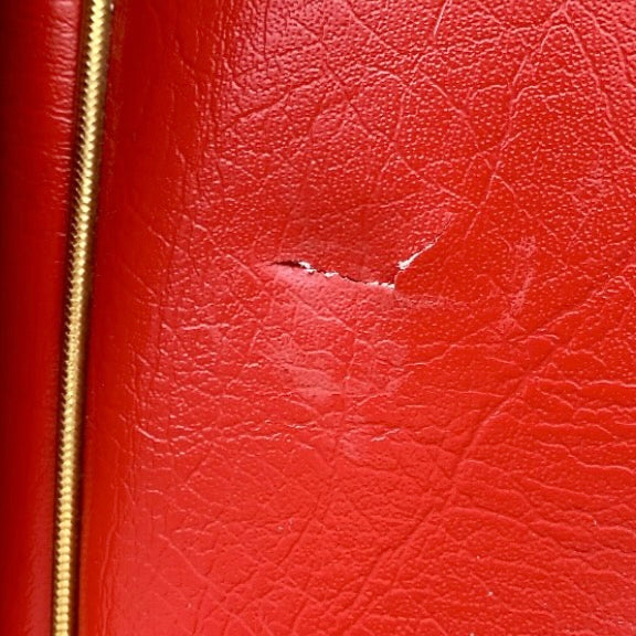Sac de golf vintage Whitehouse Dudley Angleterre – simili cuir rouge – années 60-70