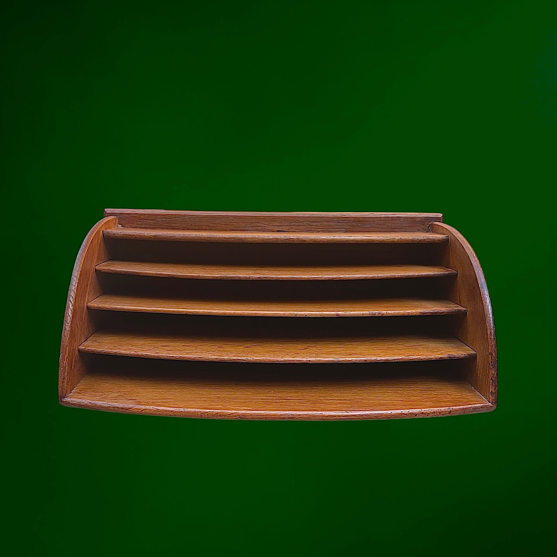 Ancien Grand Porte-Courrier de Bureau en Chêne Unis-France – Années 1920-1930