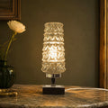 Lampe de Table en Verre Moulé – Années 1970