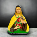 Buste ancien en plâtre polychrome Sainte-Thérèse de Lisieux – Années 1930