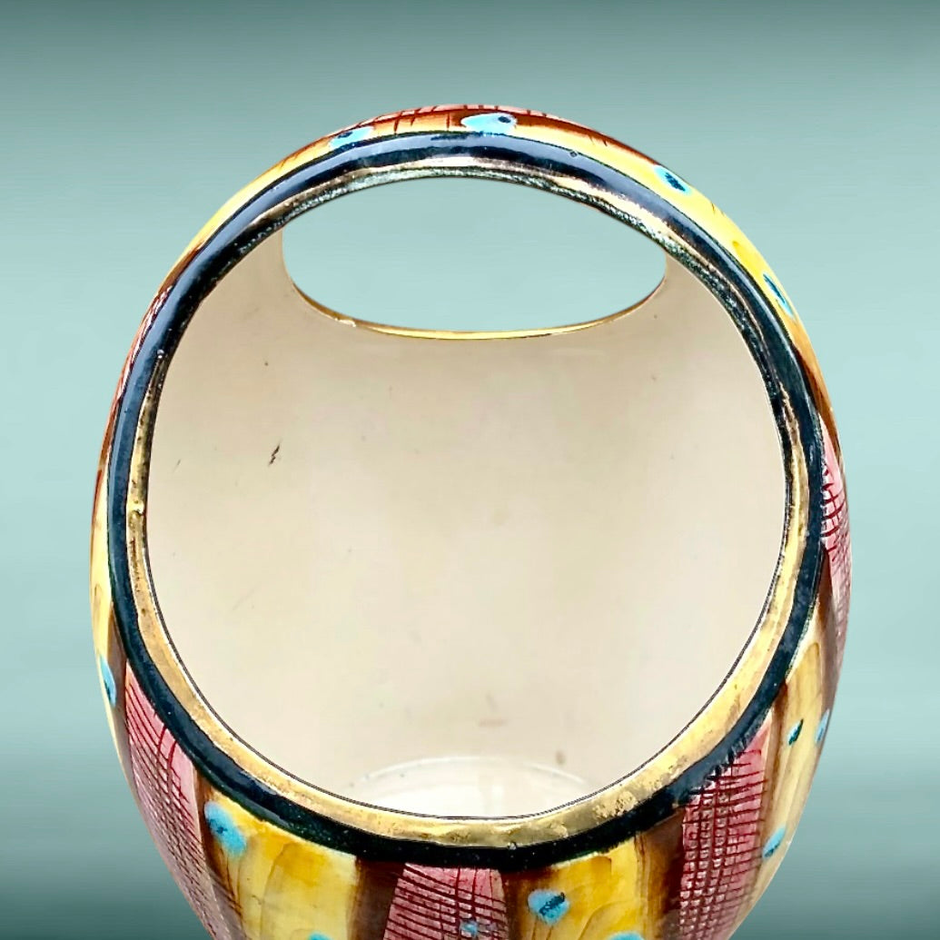 Ancien vase Hubert Bequet modèle 525 faïence émaillée belge années 50