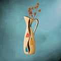 Vase Pichet Bay Keramik 243-25 Décor Kongo Polychrome - Fin des Années 50