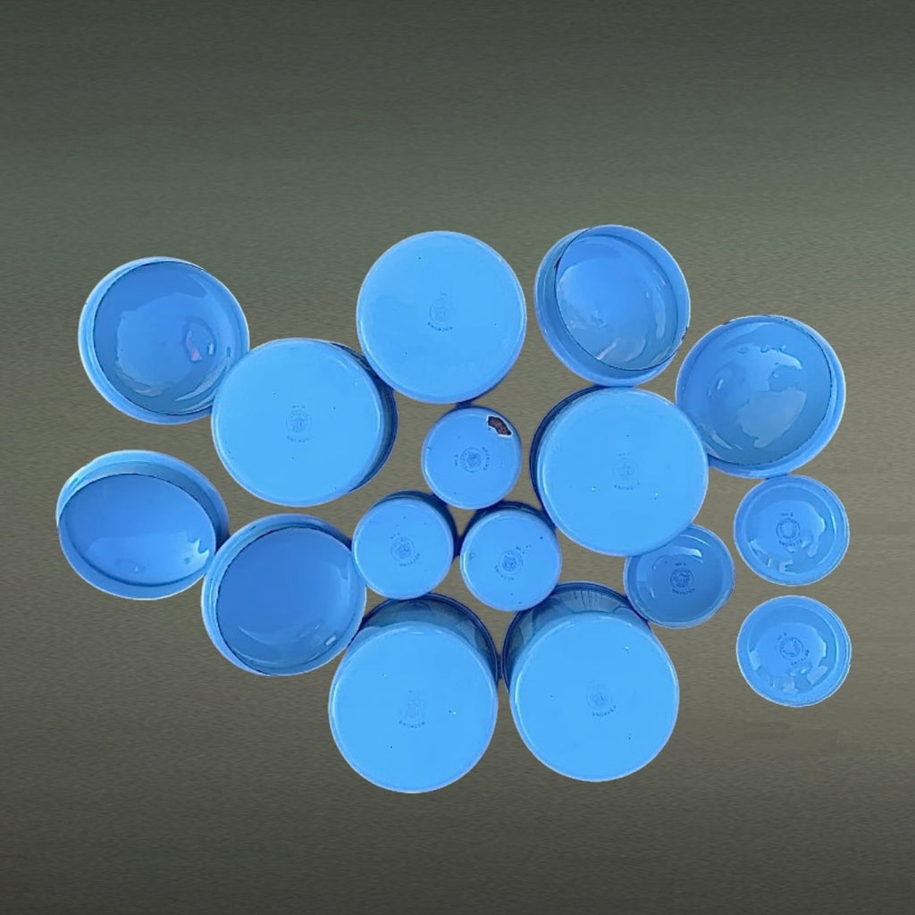 Ensemble Pots Émaillés Kockums Suède Bleu - Années 60 - Cuisine Scandinave