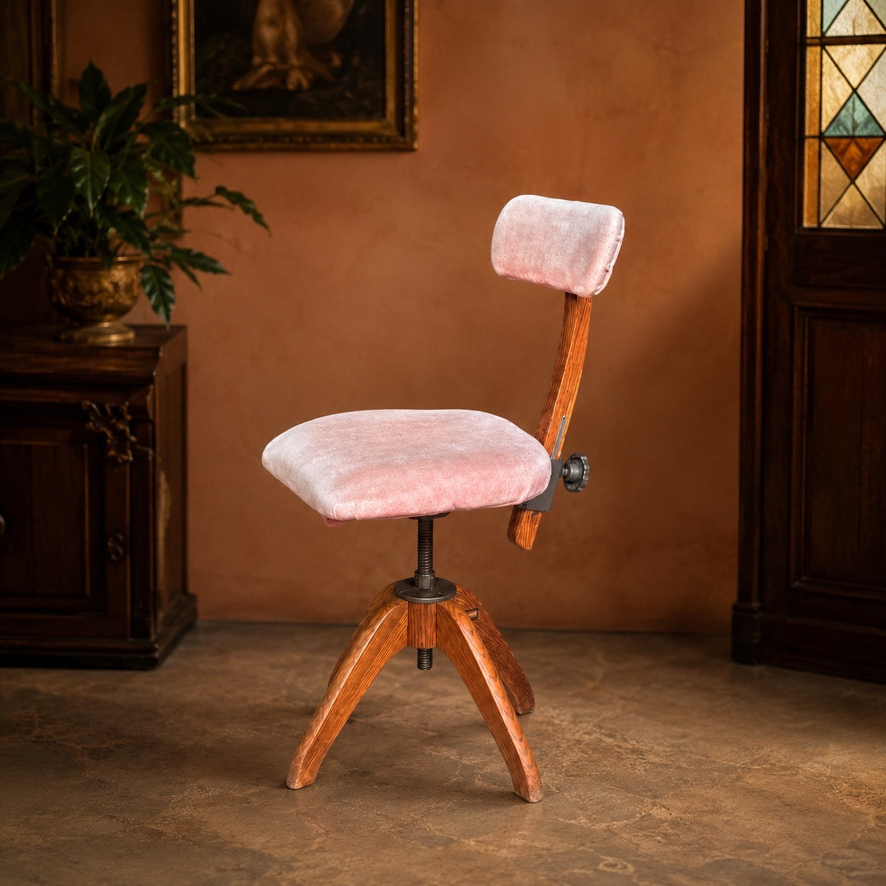 Chaise de Bureau Suédoise Åtvidabergs Réglable – Années 30-40
