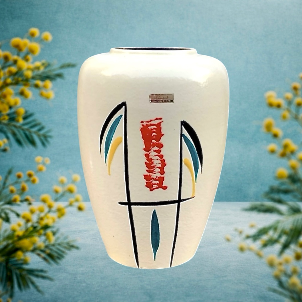 Vase vintage West Germany Scheurich “Europa-Linie” 239-30 – céramique moderniste années 60/70