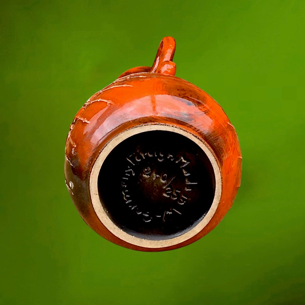 Vase Céramique Orange West Germany 240/25 Années 60