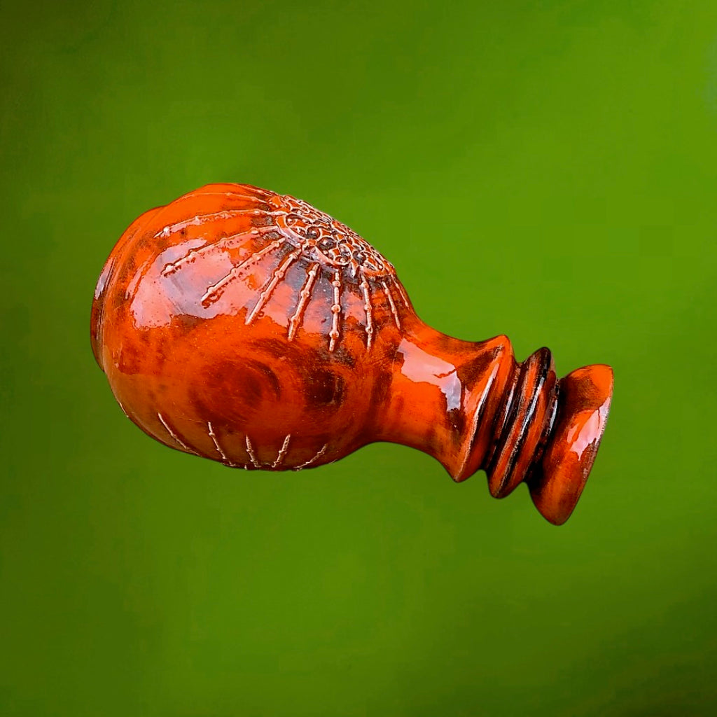 Vase Céramique Orange West Germany 240/25 Années 60